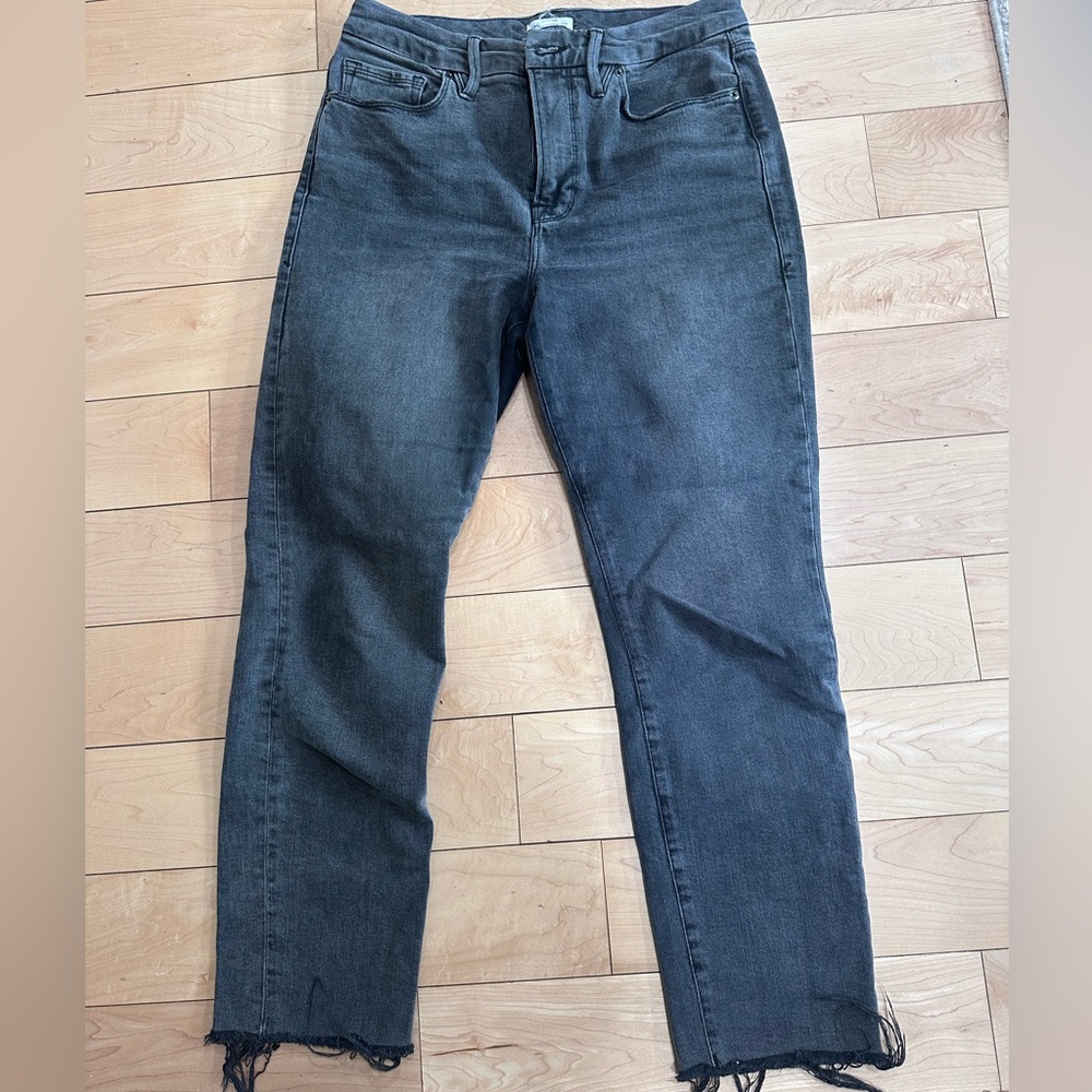 Good American Charcoal Denim Jeans